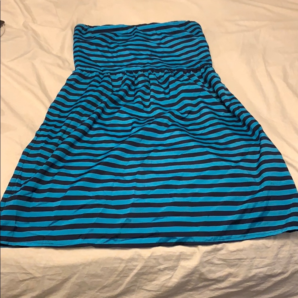 Strapless mini dress